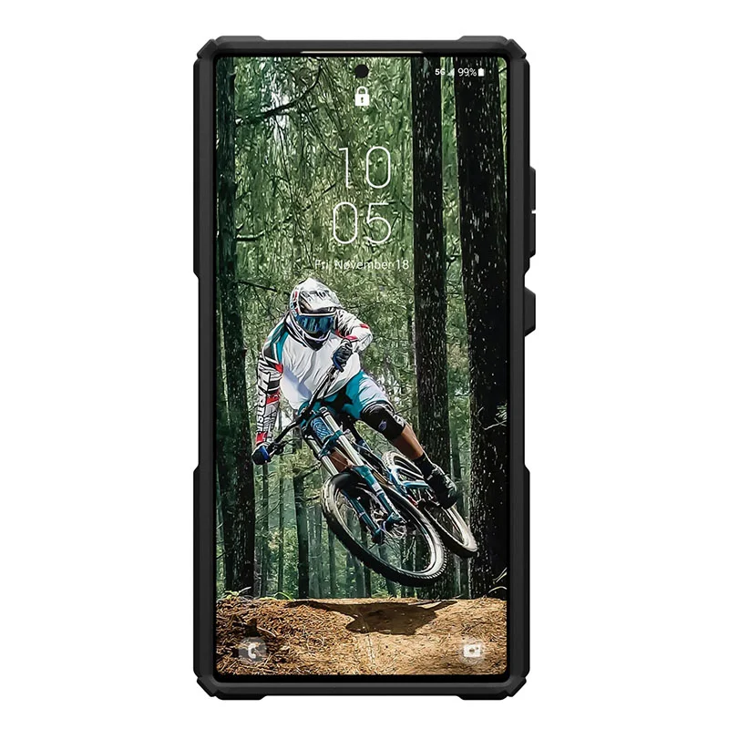 UAG Plasma XTE Magnetic Magsafe Compatible Phone Case for Samsung Galaxy S24 Ultra &ndash; Black/Orange