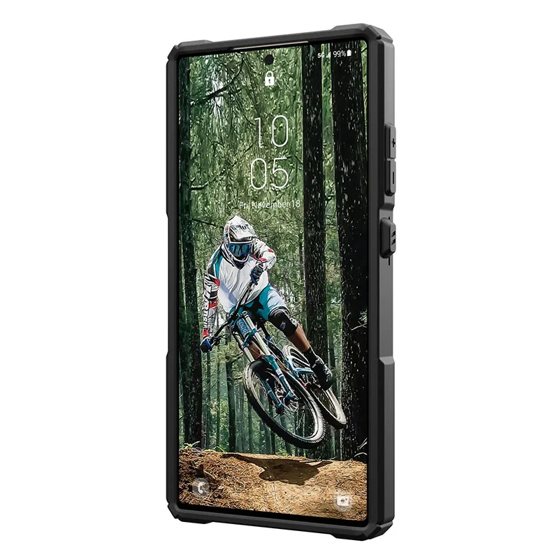 UAG Plasma XTE Magnetic Magsafe Compatible Phone Case for Samsung Galaxy S24 Ultra &ndash; Black/Orange