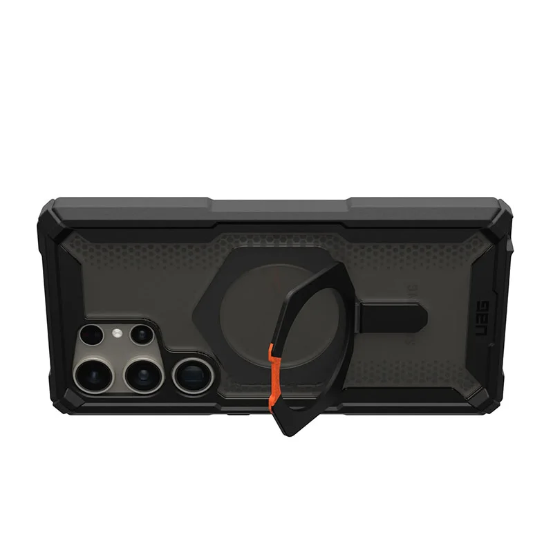 UAG Plasma XTE Magnetic Magsafe Compatible Phone Case for Samsung Galaxy S24 Ultra &ndash; Black/Orange