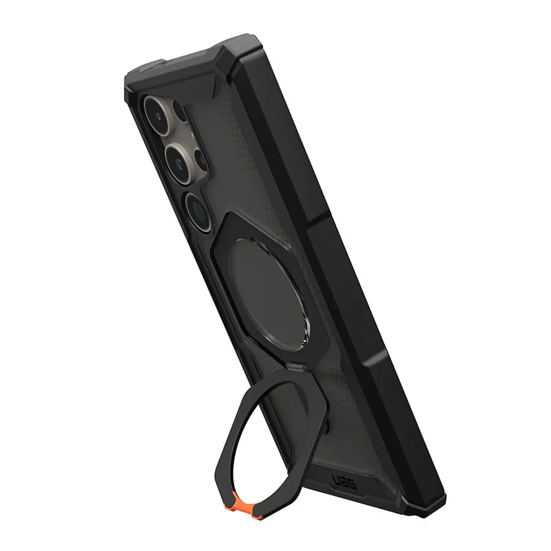 UAG Plasma XTE Magnetic Magsafe Compatible Phone Case for Samsung Galaxy S24 Ultra &ndash; Black/Orange