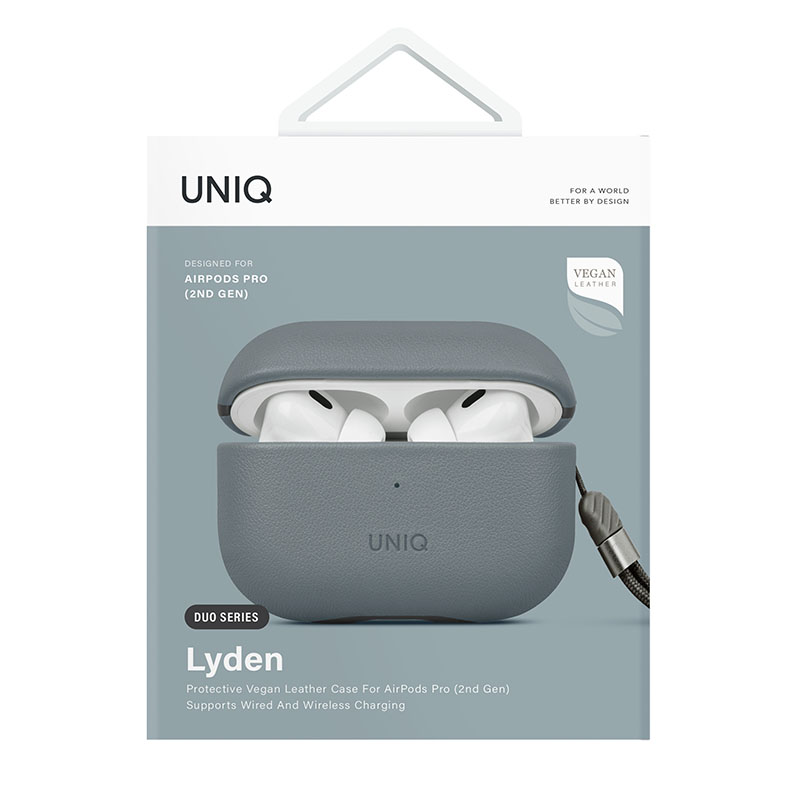 Uniq Lyden DS Slim Leatherette Case for Airpods Pro 2nd Gen - Washed/Blue