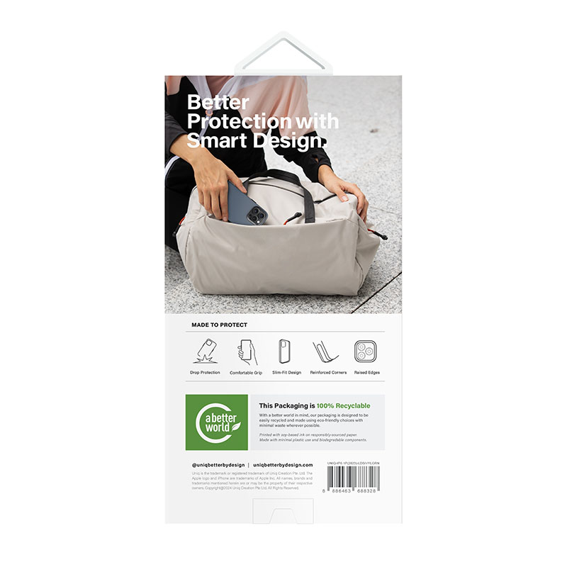 UNIQ Lyden DS MagClick/MagSafe Compatible Case for iPhone 15 Pro - Pine/Ivory