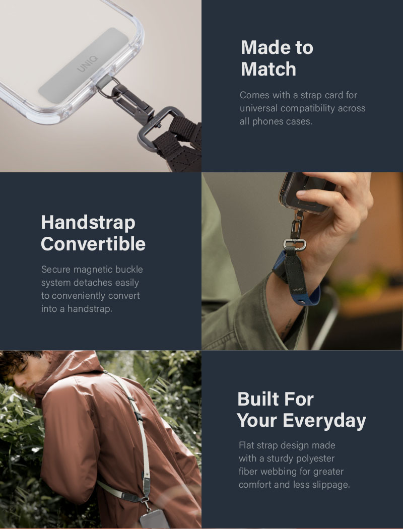 Uniq Vista 2-in-1 Lanyard & Hand Strap for all Phones - Laurel Green