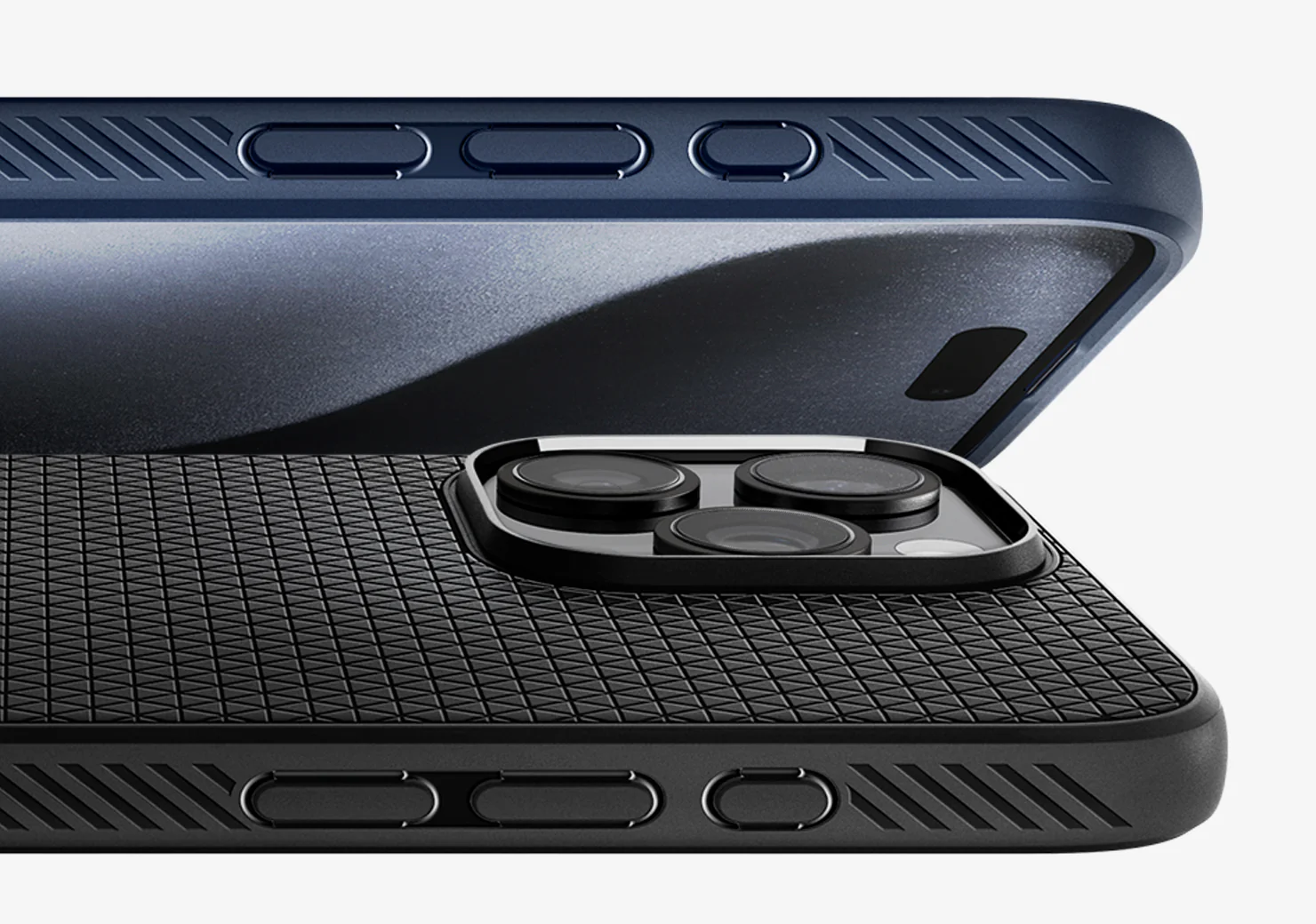 Spigen Liquid Air Phone Case for iPhone 15 Pro Max &ndash; Navy Blue