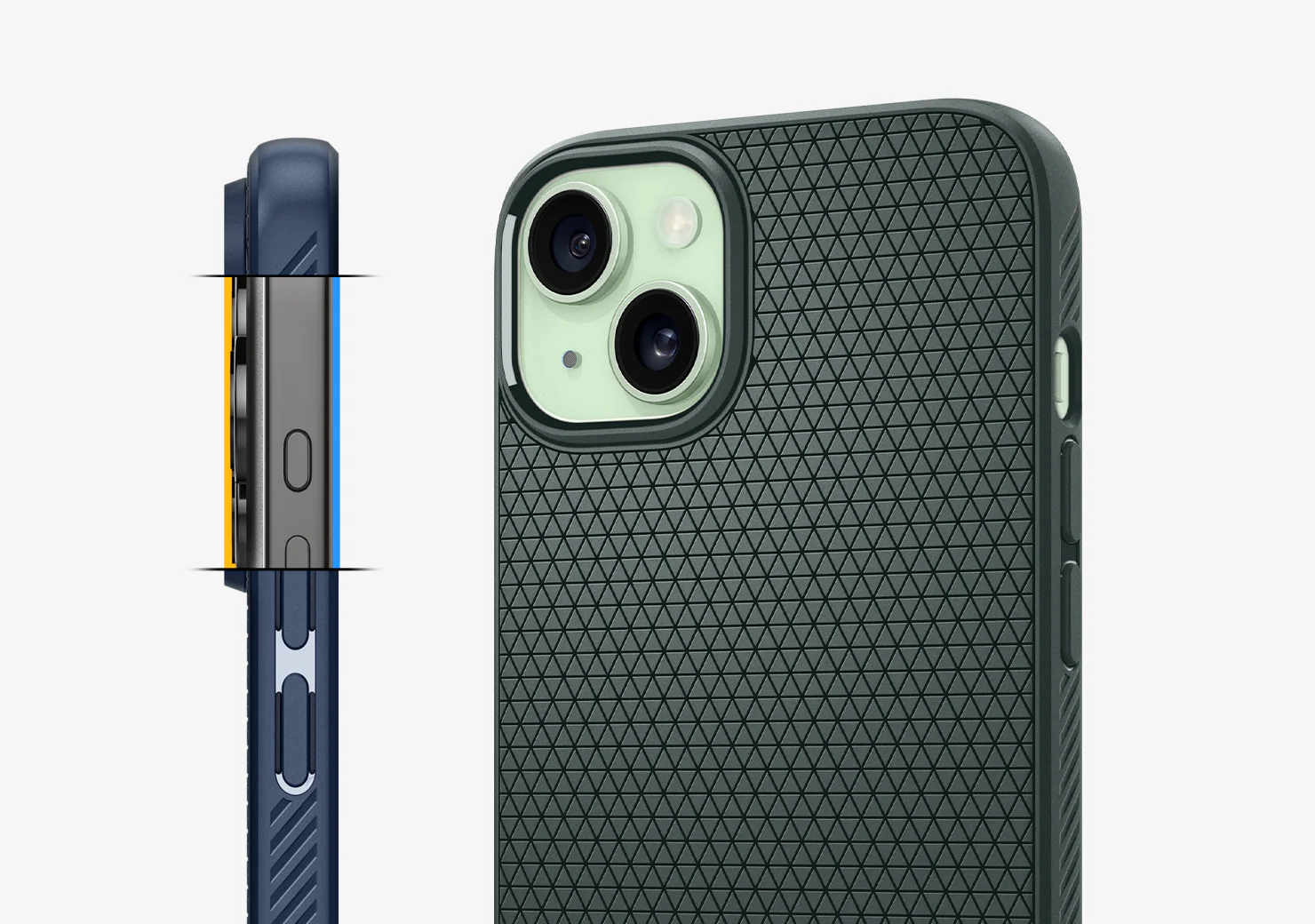 Spigen Liquid Air Phone Case for iPhone 15 Pro Max &ndash; Navy Blue