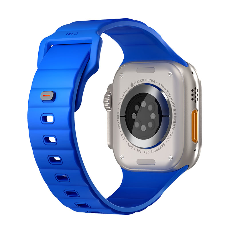 Uniq Stride FKM Tough Rubber Apple Watch Strap for Series 1-10, SE/SE2 & Watch Ultra - 49/45/44/46MM - Cobalt Blue