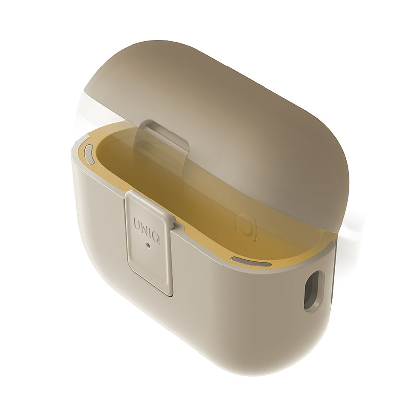 Uniq Clyde Lock Case for AirPods Pro 2nd Gen &ndash;&nbsp;Ivory/Yellow