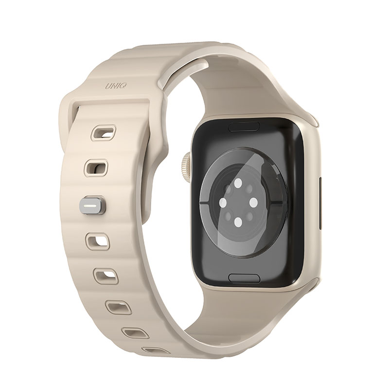 Uniq Stride FKM Tough Rubber Apple Watch Strap for Series 1-10 & SE/SE2 - 41/40/42MM - Pale Khaki