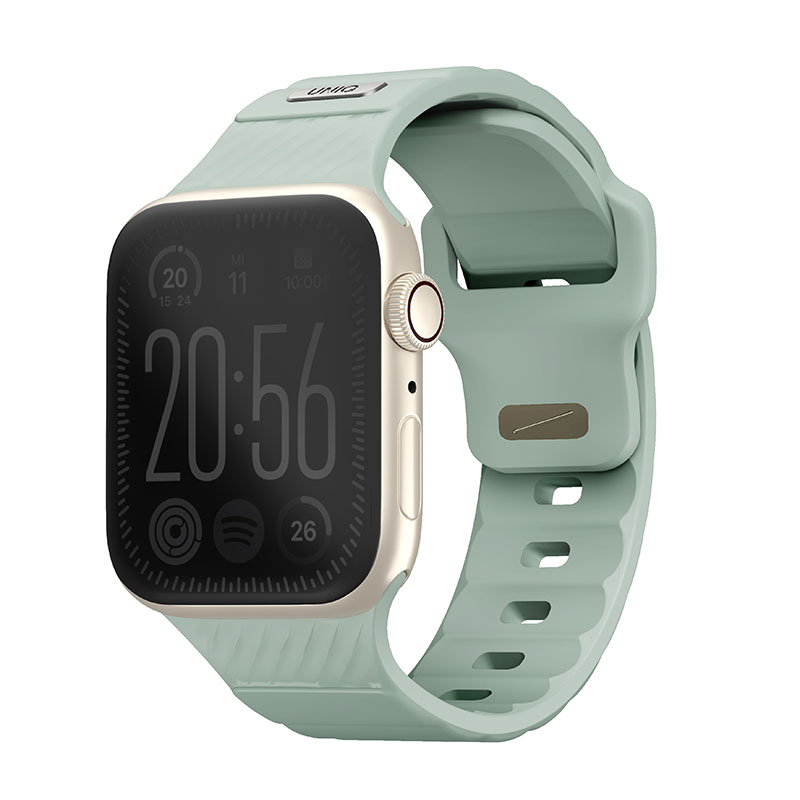 Uniq Stride FKM Tough Rubber Apple Watch Strap for Series 1-10 & SE/SE2 - 41/40/42MM - Iceplant Green