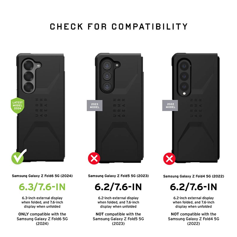UAG Civilian Series Phone Case for Samsung Galaxy Z Fold 6 &ndash; Olive Drab
