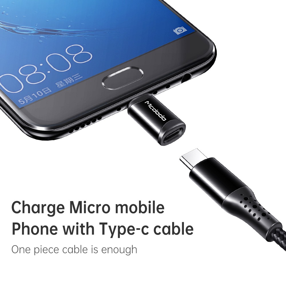 Mcdodo USB-C to Micro USB Adapter Conversion Converter with QC Rapid Charging, High Speed PC Data Transfer - OT-7690