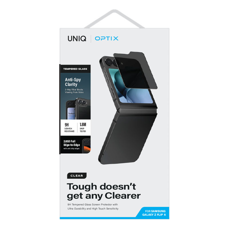Samsung Galaxy Flip 6 Privacy Glass Screen Protector by Uniq Optix
