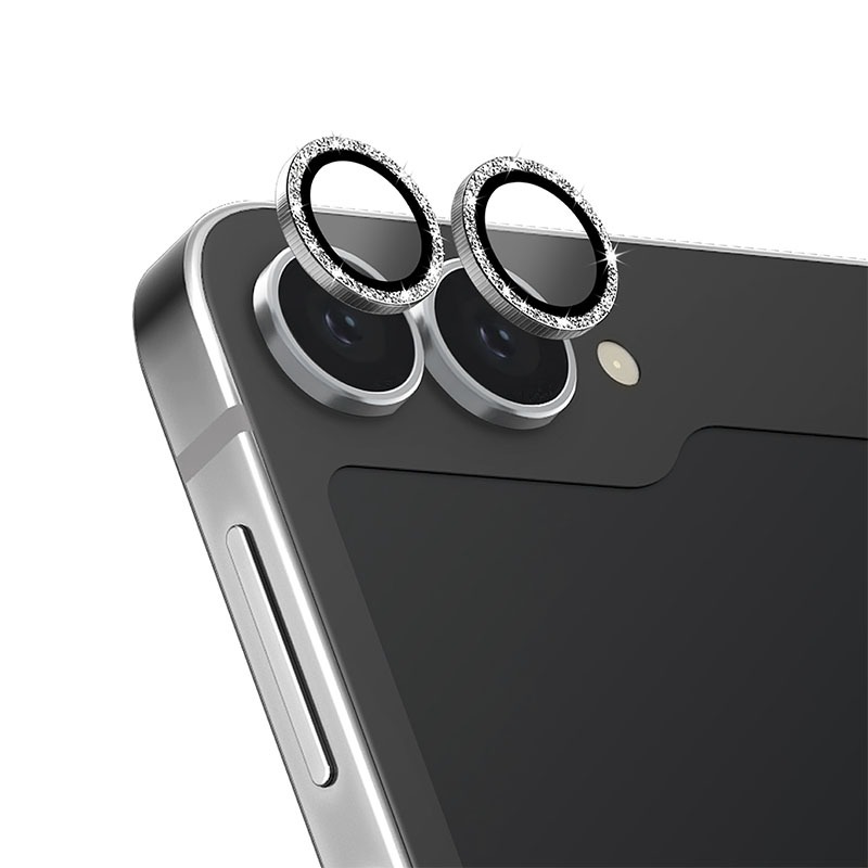 Samsung Galaxy Flip 6 Aluminium Camera Lens Protector by Uniq Optix &ndash; Shimmer White