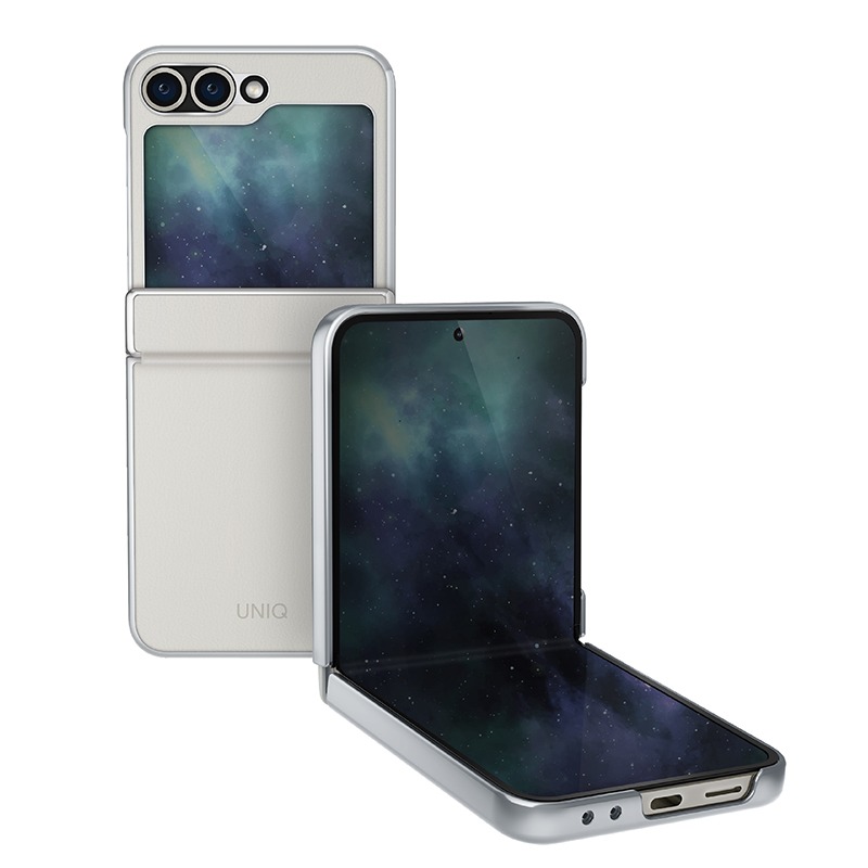 Samsung Galaxy Z Flip 6 ORA Leatherette Phone Case by UNIQ - Cream