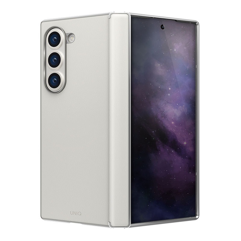 Samsung Galaxy Z Fold 6 ORA Leatherette Phone Case by UNIQ &ndash; Cream