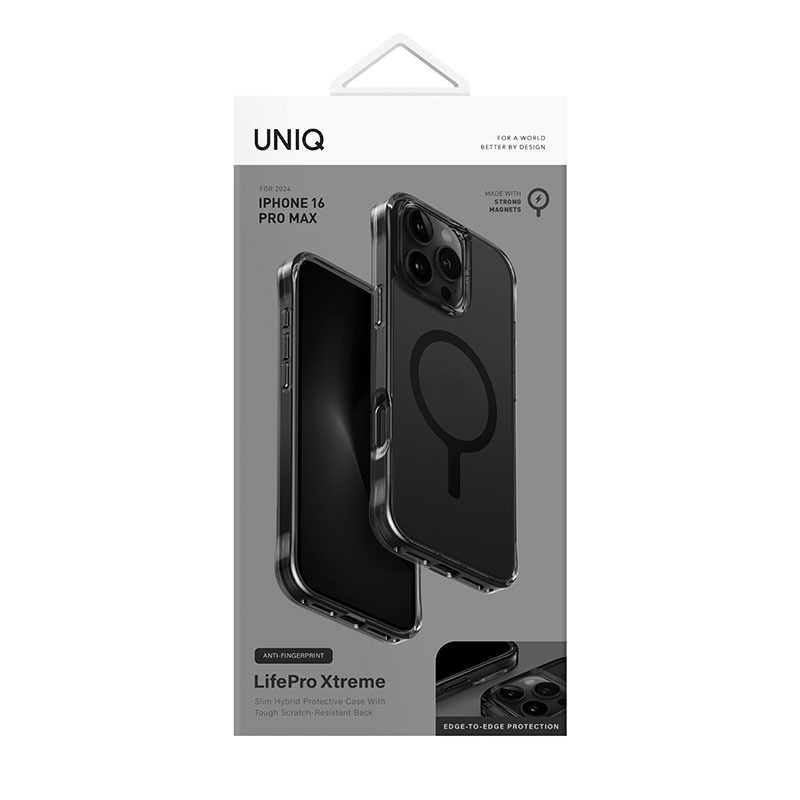 iPhone 16 Pro Max LifePro Xtreme MagSafe/MagClick Charging Phone Case by Uniq &ndash; Smoke