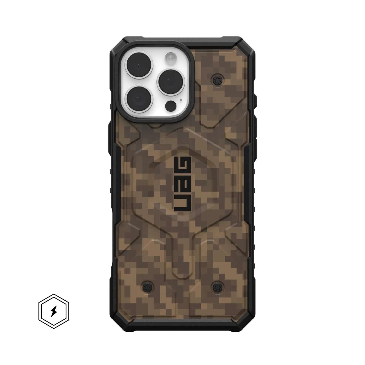 UAG Pathfinder SE Magsafe Compatible Phone Case for iPhone 16 Pro Max &ndash; Digi Camo Dark Earth