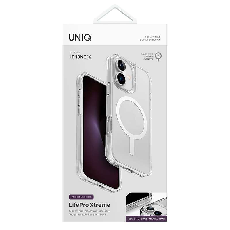 iPhone 16 LifePro Xtreme MagSafe/MagClick Charging Phone Case by Uniq &ndash; Clear