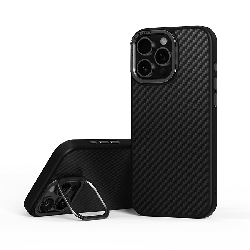 Uniq Keva MagSafe/MagClick with Camera Stand Phone Case for iPhone 16 Pro Max - Carbon Black