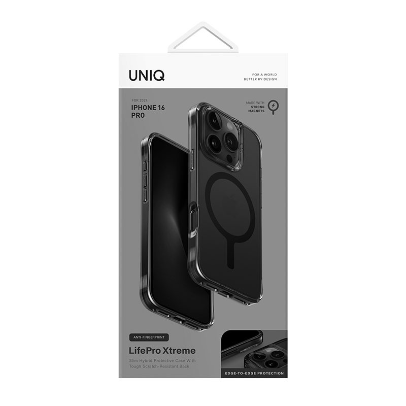 iPhone 16 Pro LifePro Xtreme MagSafe/MagClick Charging Phone Case by Uniq &ndash; Smoke
