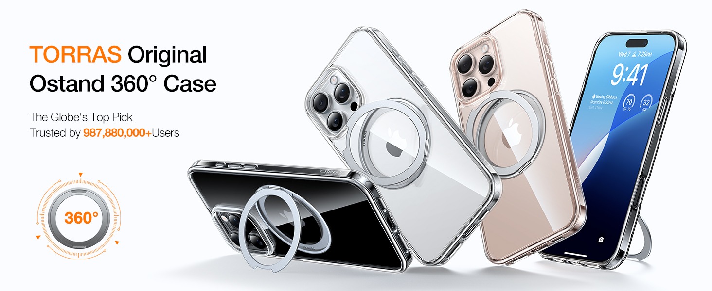 Torras Ostand Pro Series MagSafe Compatible Case for iPhone 16 Pro - Titanium Grey