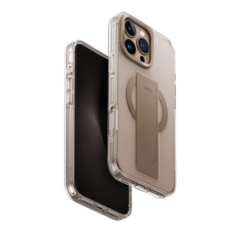 Uniq Heldro Max MagClick MagSafe Charging Compatible Phone Case for iPhone 16 Pro Max &ndash; Taupe Gold