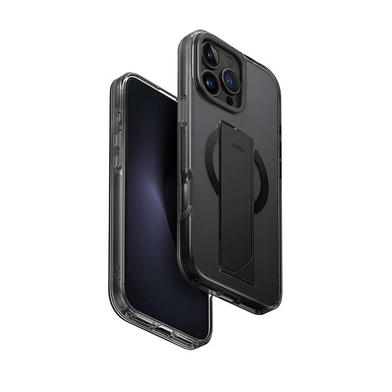 Uniq Heldro Max MagClick MagSafe Charging Compatible Phone Case for iPhone 16 Pro Max &ndash; Smoke