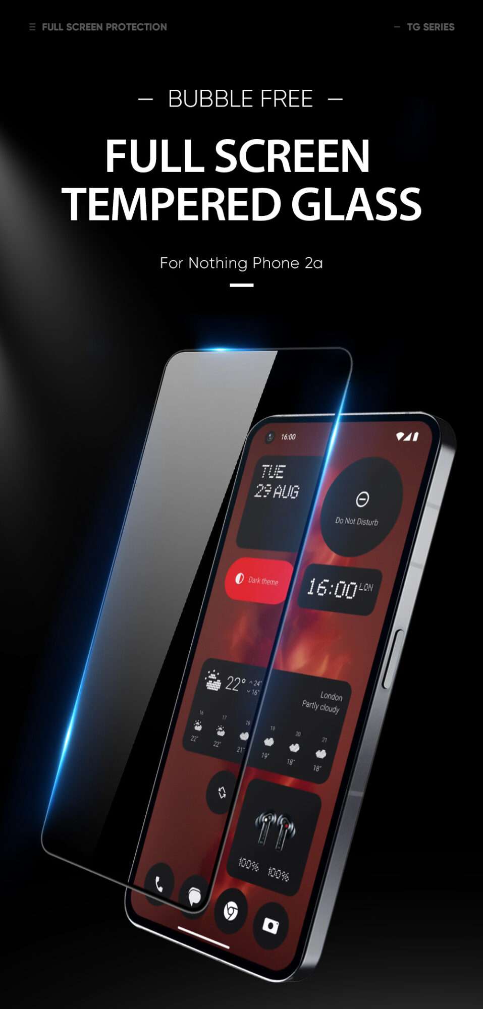 Tempered Glass Screen Protector for Nothing Phone 2a/2a Plus