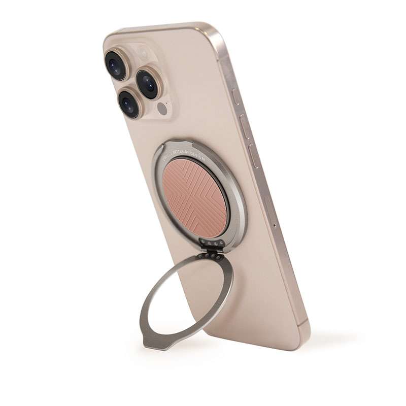 Uniq Gripfit Classic Magnetic 360 Mount with Kickstand for Phones - Blush/Pink