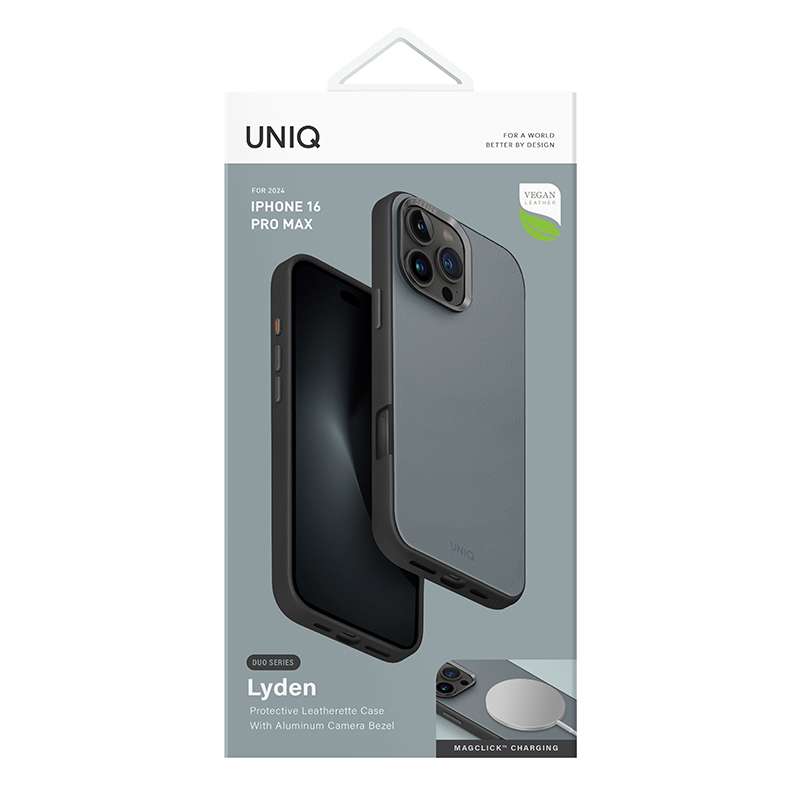 UNIQ Lyden DS Magclick Charging Compatible Phone Case for iPhone 16 Pro Max &ndash; Blue/Black