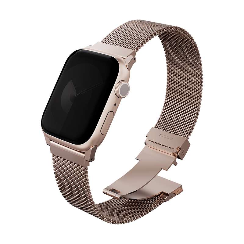 UNIQ Dante Pro Apple Watch Series 1-10 SE/SE2 & Ultra/2 Mesh Steel Strap 49/46/45/44MM &ndash; Rose
