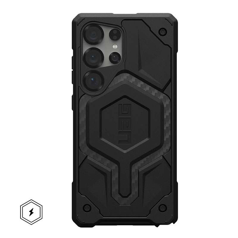 UAG Monarch Pro MagSafe Compatible Phone Case for Samsung Galaxy S25 Ultra &ndash; Carbon Fiber