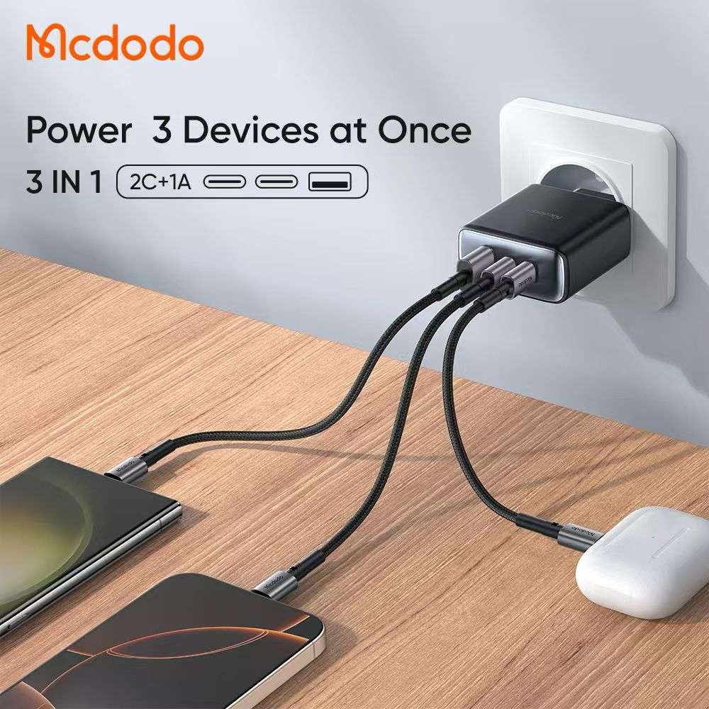 Mcdodo 45W 3-Port Fast Charger EU - CH-4860 - Black