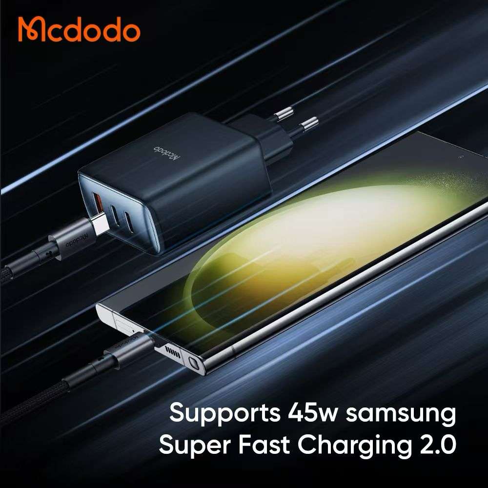 Mcdodo 45W 3-Port Fast Charger EU - CH-4860 - Black