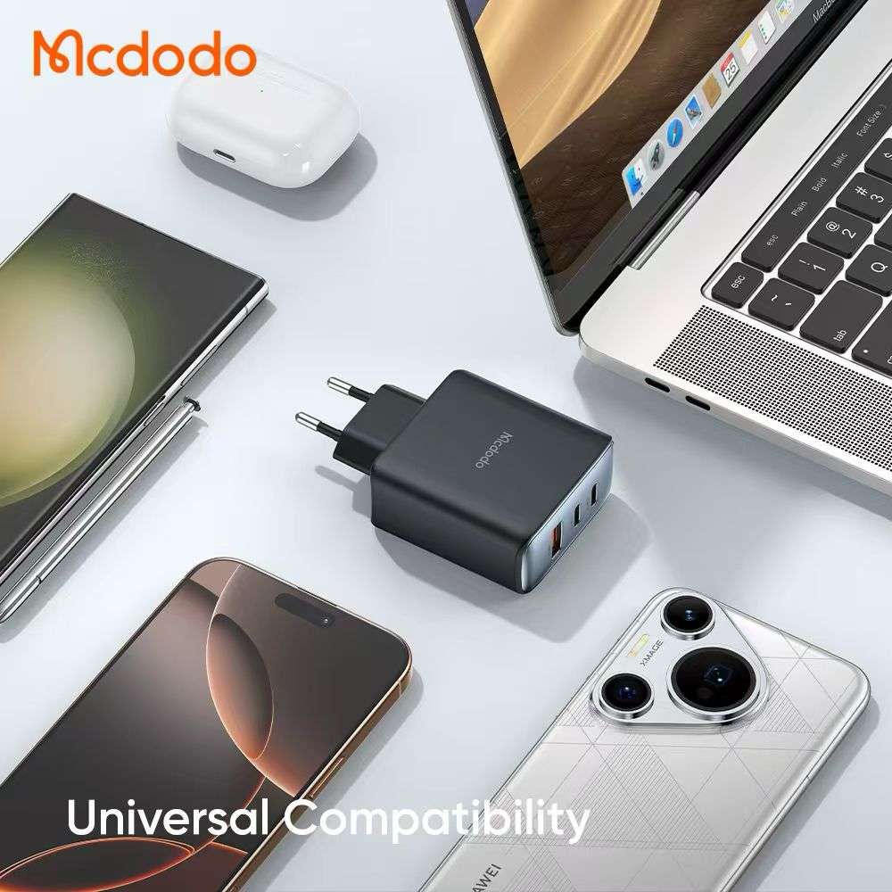 Mcdodo 45W 3-Port Fast Charger EU - CH-4860 - Black