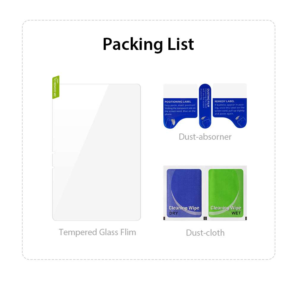 Duxducis Tempered Glass Screen Protector for Samsung Tab S9 FE/S9/S8/S7 11''