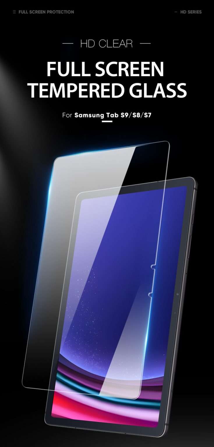 Duxducis Tempered Glass Screen Protector for Samsung Tab S9 FE/S9/S8/S7 11''
