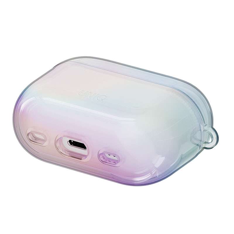 Uniq Iridescia Holographic Case for Apple AirPods Pro 2nd Gen with Carabiner &ndash; Holo Quartz