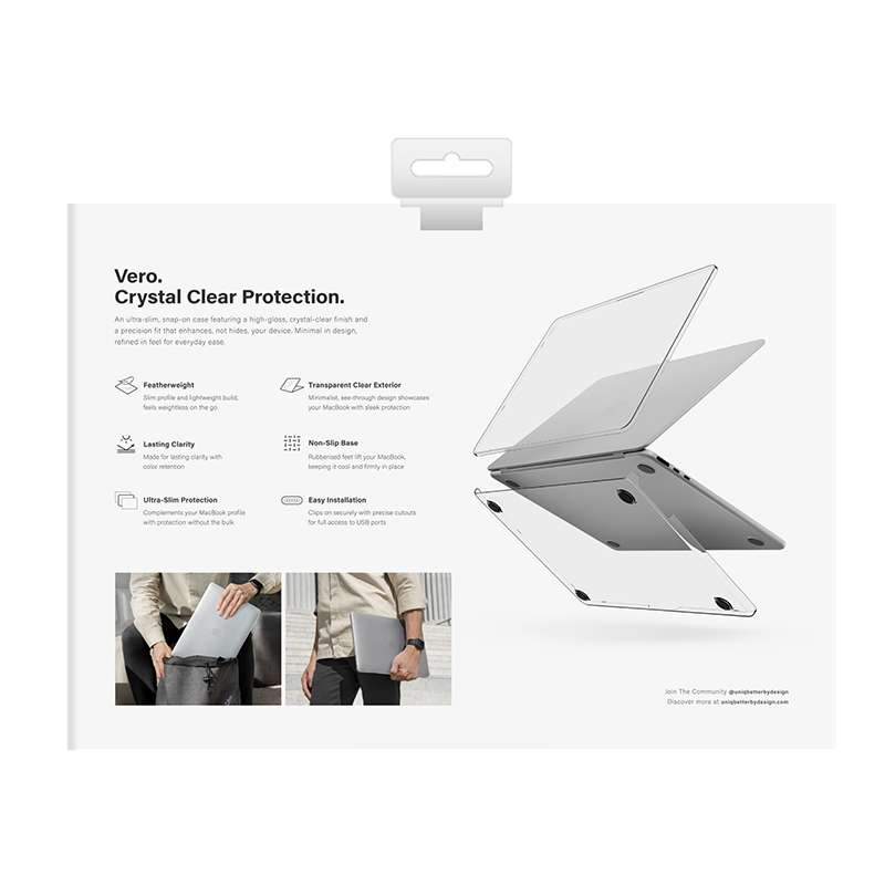 UNIQ Vero Series Case for MacBook Air 15 (M2-M4) (2023) - Clear